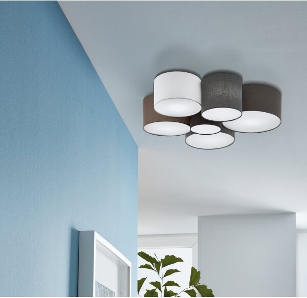 Eglo 97838 - Plafoniera PASTORE 6xE27/40W/230V
