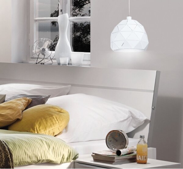 Eglo 97854 - Lampadario a sospensione con filo ROCCAFORTE 1xE27/60W/230V