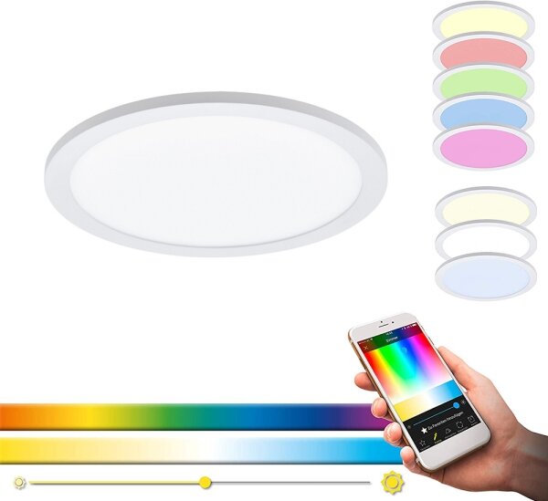 Eglo 97958 - Plafoniera LED RGBW SARSINA-C LED/16W/230V + telecomando