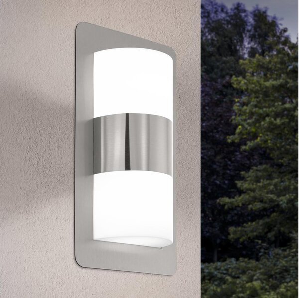 Eglo 98085 - Lampada da esterno CISTIERNA 2xE27/10W/230V IP44 cromo opaco