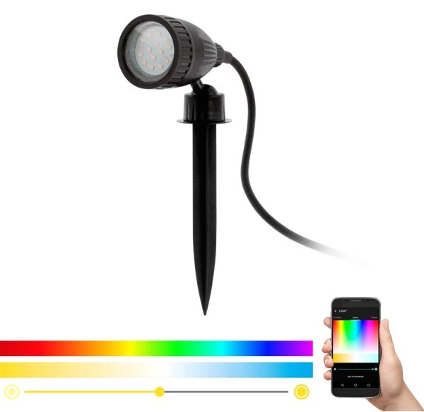 Eglo 98052 - Lampada LED RGB da esterno NEMA-C 1xGU10/5W/230V IP44