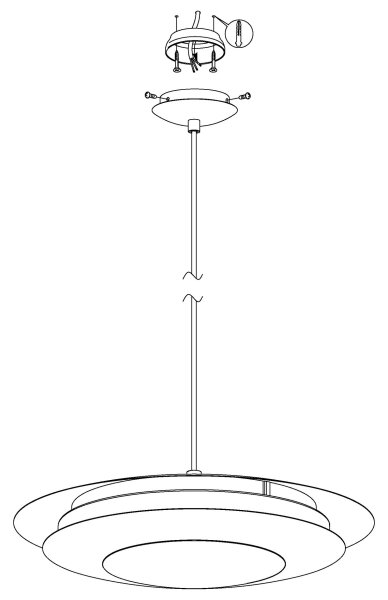 Eglo 98043 - LED RGBW Lampadario dimmerabile a sospensione con filo MONEVA LED/18W/230V