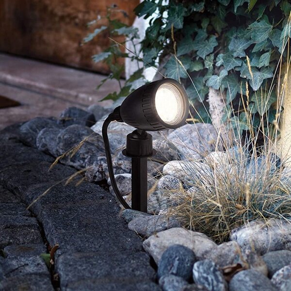 Eglo 31028 - Set 3x lampade LED RGBW da esterno NEMA-C 1xGU10/5W/230V IP44 nere + telecomando
