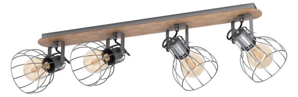 Eglo 98137 - Plafoniera con 4 faretti SAMBATELLO 4xE27/40W/230V