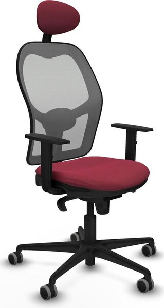 Sedia da ufficio con poggiatesta Jorquera Piqueras y Crespo 1D036G1 Rosso granato
