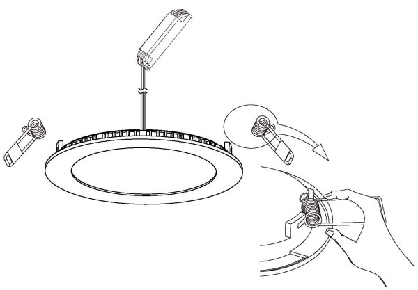 Eglo 98212 - Faretto LED dimmerabile da incasso per controsoffitto FUEVA-A LED/5W/230V + telecomando