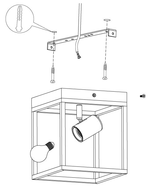Eglo 98331 - Plafoniera SILENTINA 1xE27/40W/230V