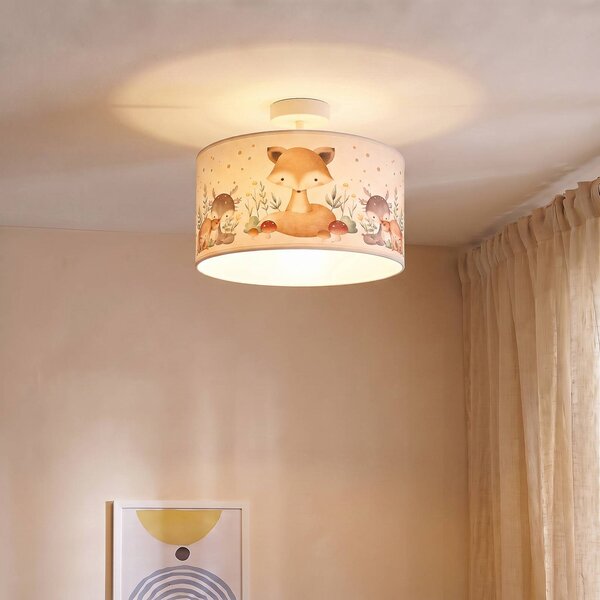Plafoniera soffitto Kids Print Duolla, Multicolore, Cameretta, Tessuto / Stoffa / Seta, Plafoniera