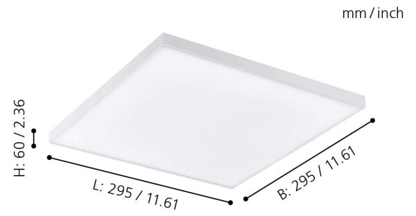 Eglo 98562 - Plafoniera LED RGB dimmerabile TURCONA-C LED/15W/230V + +TC
