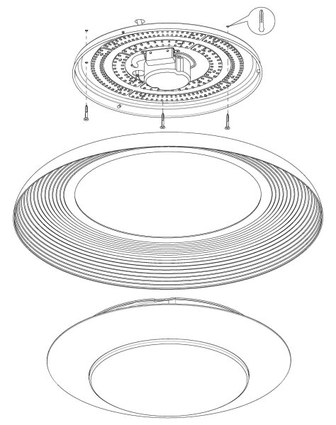 Eglo 98527 - Plafoniera LED dimmerabile CANICOSA LED/24,5W/230V + Tc