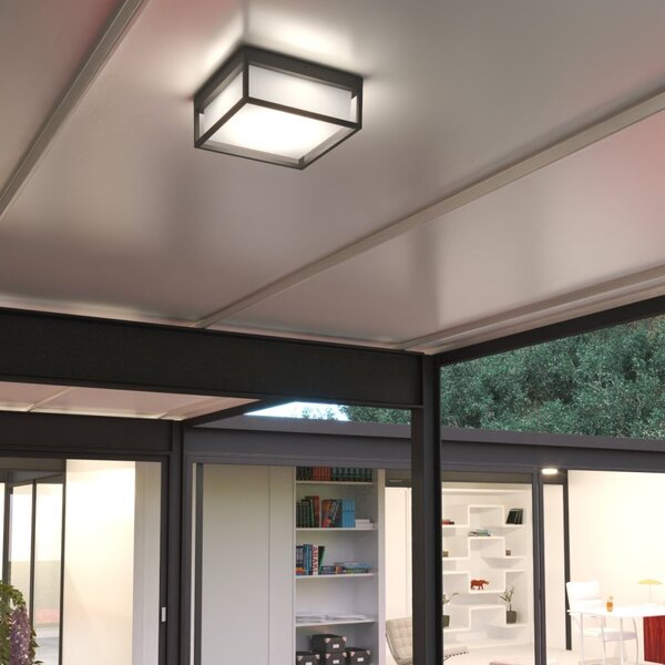 Plafoniera moderna top light osaka q gx53 led ip54 alluminio policarbonato - Top Light