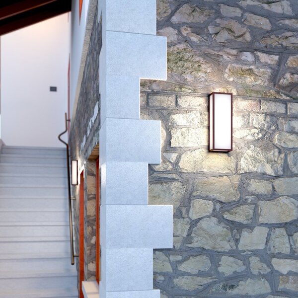 Applique moderno top light osaka rg gx53 led ip54 alluminio policarbonato - Top Light