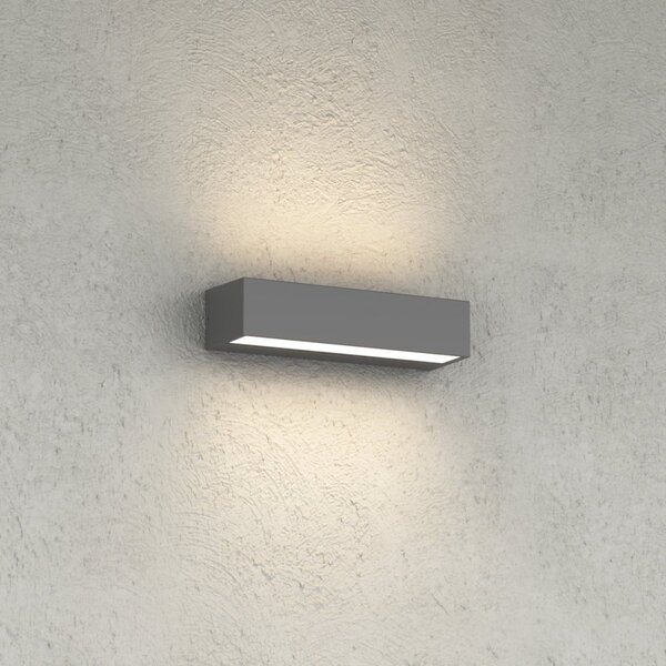 Applique led top light porto 22b ip65 cct biemissione alluminio vetro - Top Light
