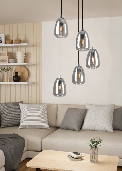 Eglo 98617 - Lampadario a sospensione con filo ALOBRASE 5xE27/40W/230V