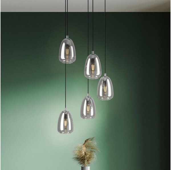 Eglo 98617 - Lampadario a sospensione con filo ALOBRASE 5xE27/40W/230V