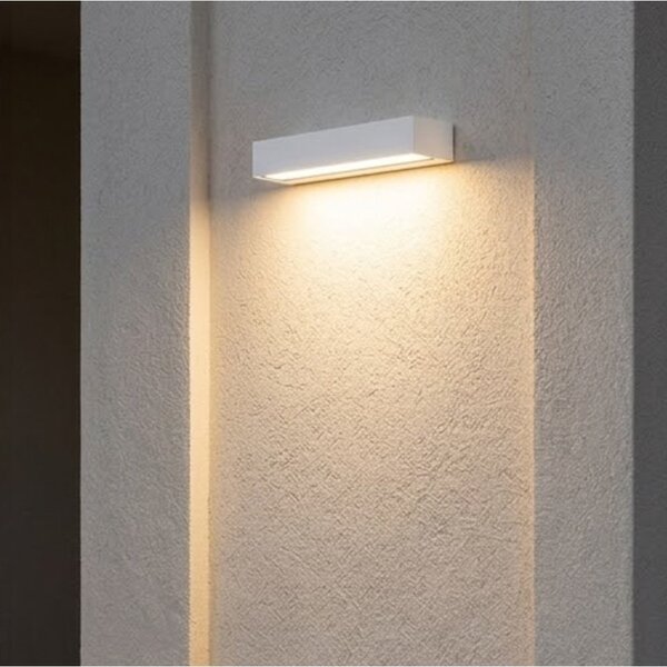 Applique led top light porto 22m ip65 cct monoemissione alluminio vetro - Top Light