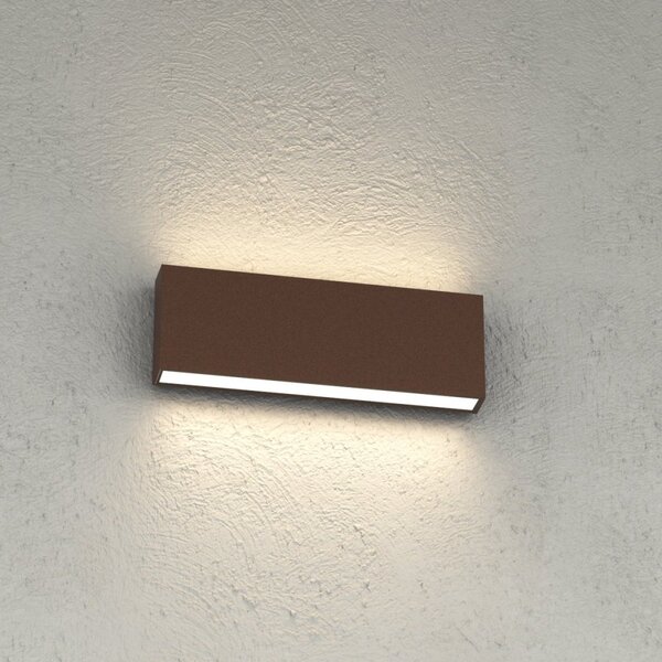 Applique led top light madrid 26 ip65 cct biemissione alluminio vetro - Top Light