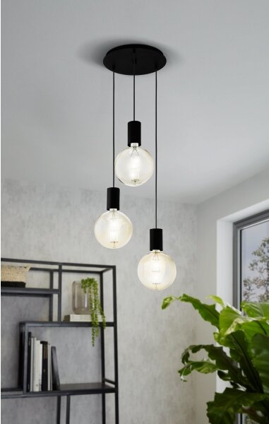 Eglo 98663 - Lampadario a sospensione con filo POZUETA 3xE27/40W/230V