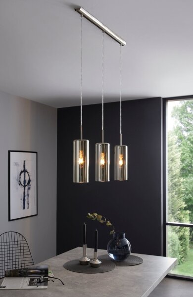 Eglo 98697 - Lampadario a sospensione con filo SELVINO 3xE27/15W/230V