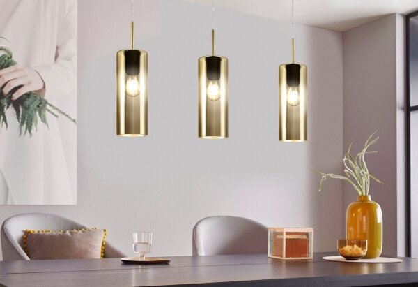 Eglo 98697 - Lampadario a sospensione con filo SELVINO 3xE27/15W/230V