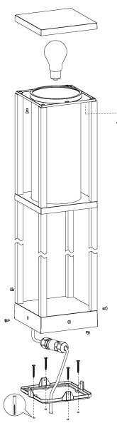 Eglo 98715 - Lampada da esterno CASCINETTA 1xE27/40W/230V IP54