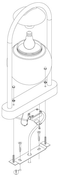 Eglo 98732 - Lampada da esterno VECCHIA 1xE27/28W/230V IP44