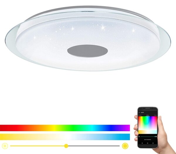 Eglo 32344 - Lampada da soffitto dimmerabile LED RGBW LANCIANO-C LED/53W/230V + telecomando