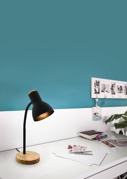 Eglo 98831 - Lampada da tavolo VERADAL 1xE27/40W/230V nero
