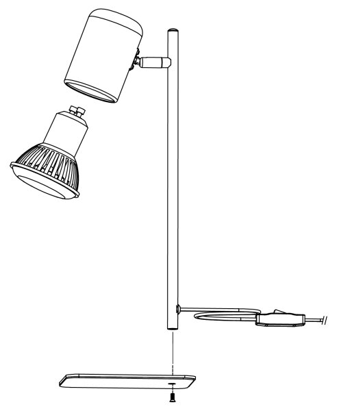 Eglo 98856 - Lampada da tavolo LED CEPPINO 1xGU10/4,5W/230V bianco