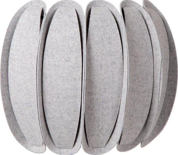 Applique decorativa SPENCER, grigio-tonalità di grigio-nero, 1xE27x40W, feltro, dimensioni: 24x24x15 cm, IP20, Lucide