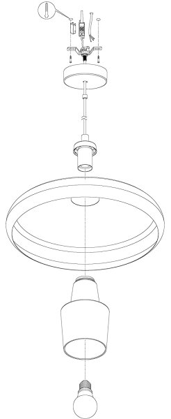Eglo 99032 - Lampadario LED RGB dimmerabile a sospensione con filo TABANERA-C 1xE27/9W/230V