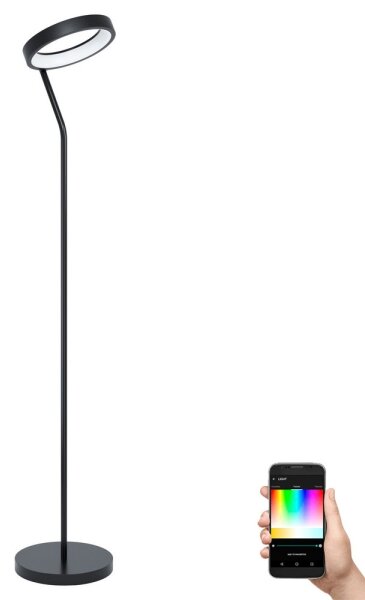 Eglo 32327 - Lampada da terra LED RGBW dimmerabile MARGHERA-C LED/15,5W/230V nera