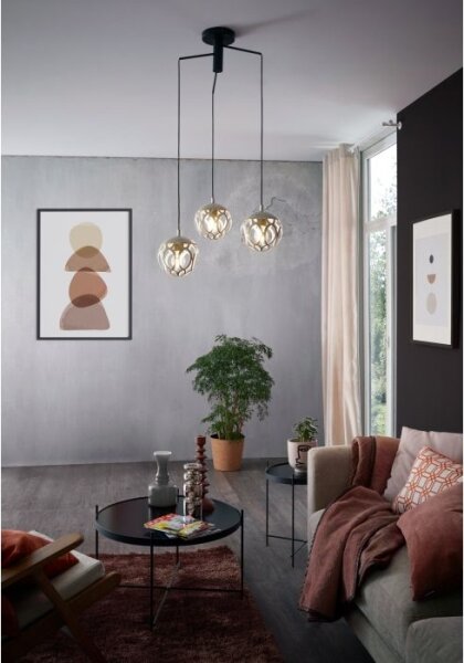 Eglo 99073 - Lampadario a sospensione con filo MIRTAZZA 3xE27/60W/230V