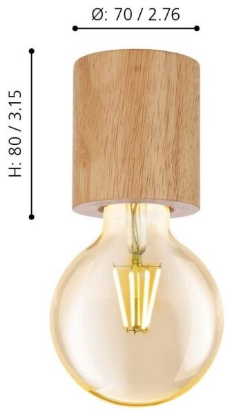 Eglo 901171 -Plafoniera TURIALDO 1xE27/28W/230V
