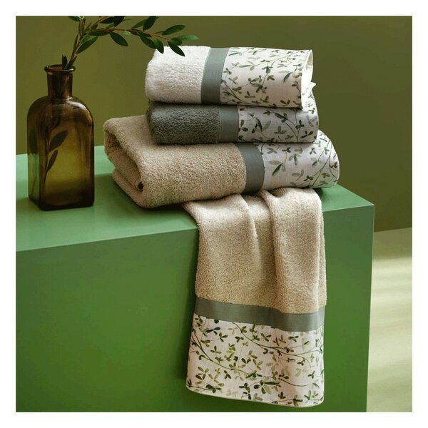 Set asciugamano bagno viso e ospite Biancoperla Ivy