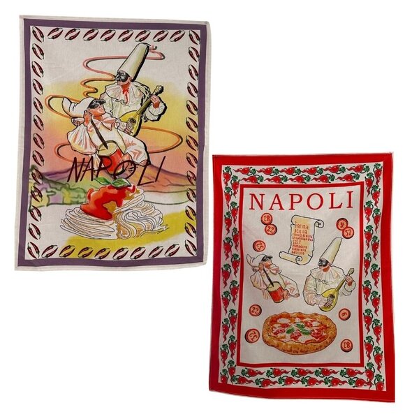 Strofinacci cucina 6 pezzi in cotone Botticelli Home Love Napoli