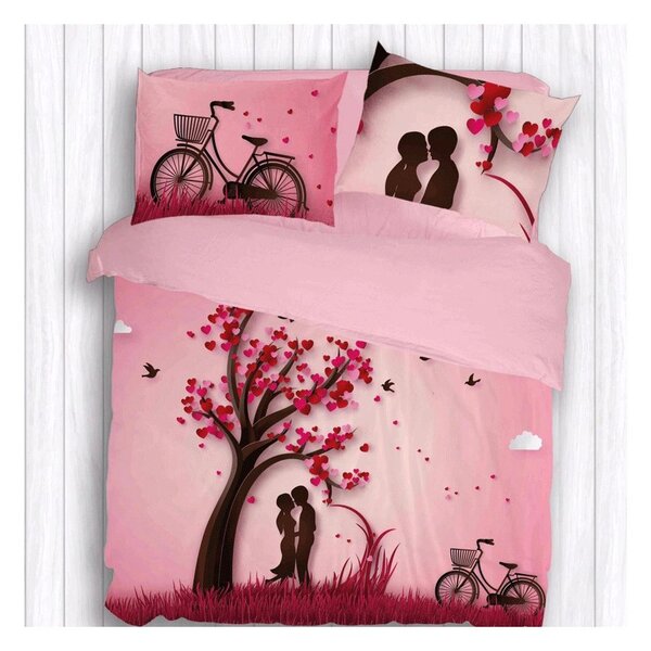Completo Lenzuola Copriletto Matrimoniale in Stampa Digitale 4D Romantic