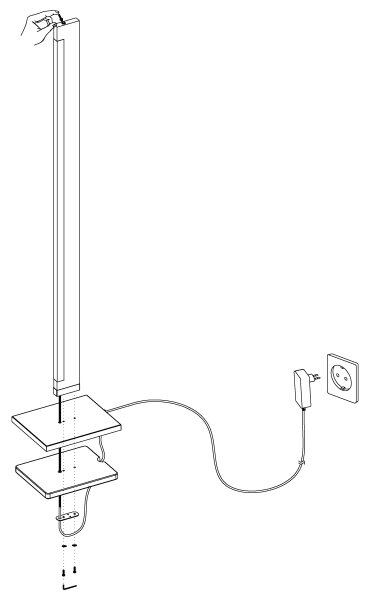 Eglo 99296 - Lampada da terra dimmerabile a LED CAMACHO LED/22W/230V