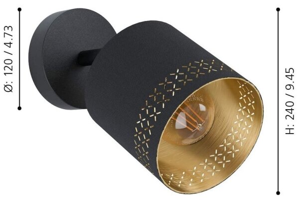 Eglo 99276 - Luce Spot ESTEPERRA 1xE27/28W/230V