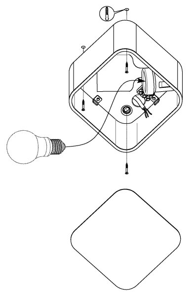 Eglo 99281 - Plafoniera GRIMASOLA 1xE27/28W/230V