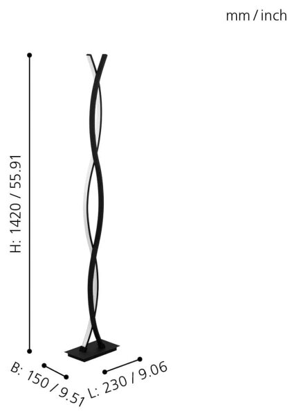 Eglo 99319 - Lampada LED da terra LASANA LED/32W/230V