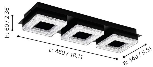 Eglo 99325 - Plafoniera LED FRADELO 3xLED/4W/230V