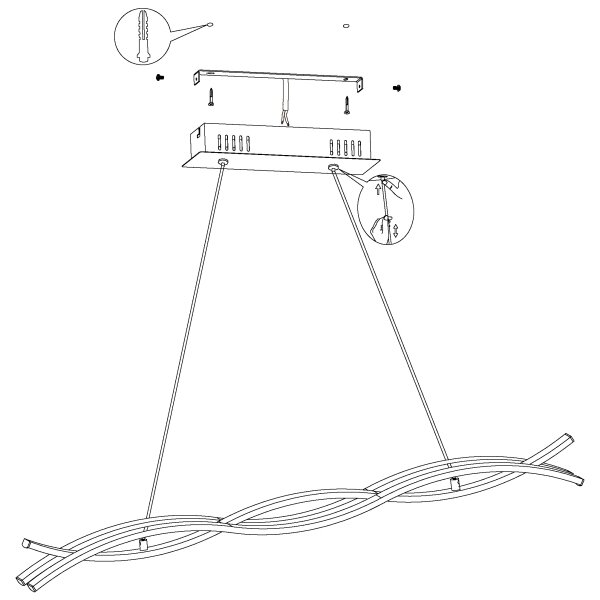Eglo 99317 - Plafoniera LED LASANA LED/36W/230V