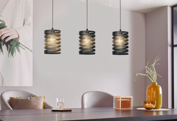 Eglo 99347 - Lampadario a sospensione con filo CREMELLA 3xE27/40W/230V
