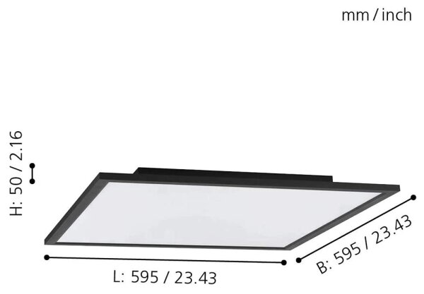 Eglo 99417 - Plafoniera LED RGB dimmerabile SALOBRENA-C LED/30,5W/230V +RC