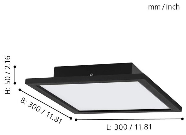 Eglo 99415 - Plafoniera LED RGB dimmerabile SALOBRENA-C LED/16W/230V + Tc