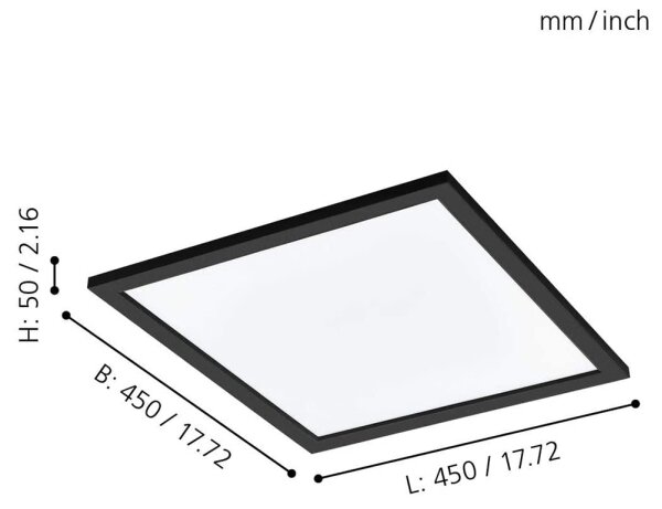 Eglo 99416 - Plafoniera LED RGBW dimmerabile SALOBRENA-C LED/20W/230V + telecomando