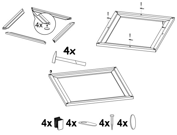 Eglo 99426 - Cornice per lampada SALOBRENA 450x450 mm