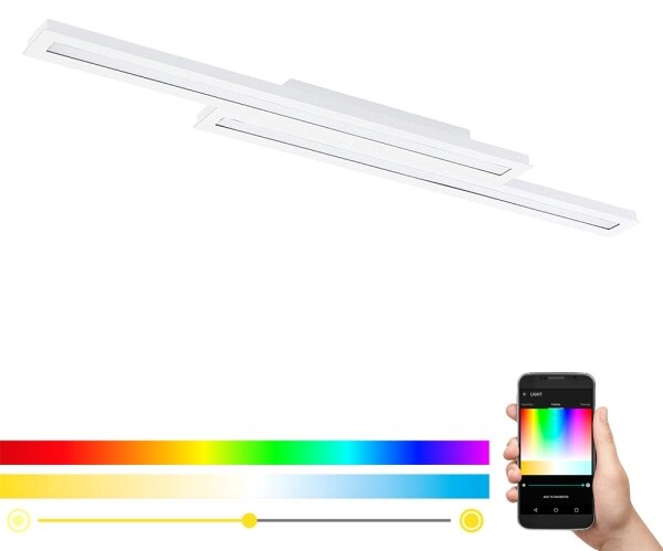 Eglo 99412 - Plafoniera LED RGB dimmerabile SALITERAS-C 2xLED/10W/230V