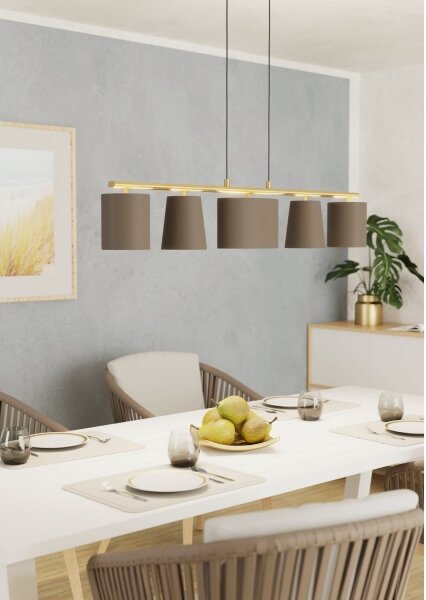 Eglo 99487 - Lampadario a sospensione con filo ALMEIDA 5xE14/40W/230V